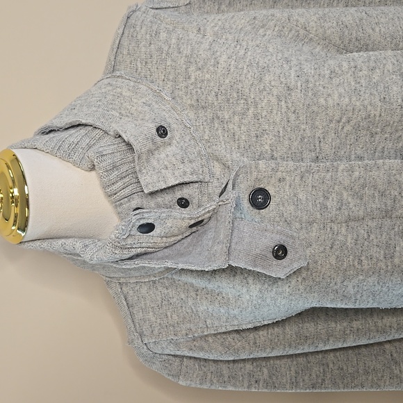 Barbour Millfire Knit Jumper – Light Grey Marl Winter Tartan Wool Blend US 14 - Picture 5 of 13